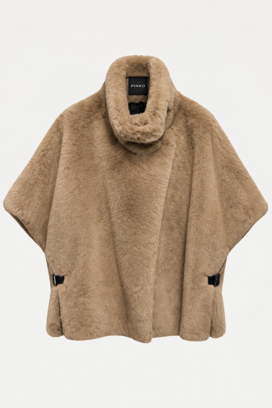Cape Pinko Comodinocappa beige taupe retouchée