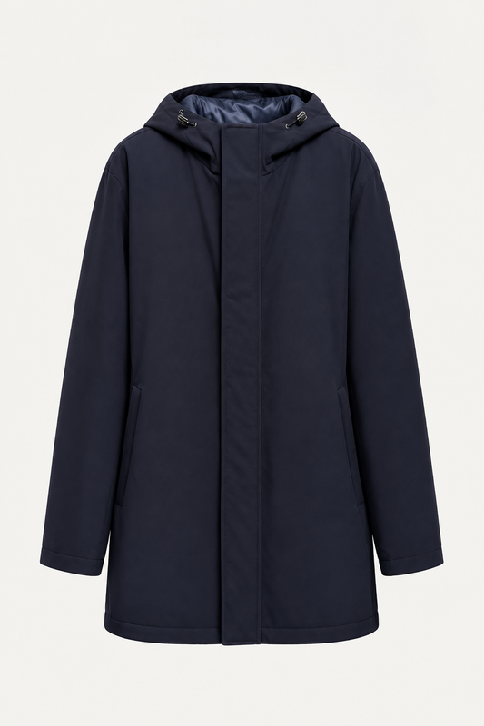 Manteau Herno bleu et blanc retouché