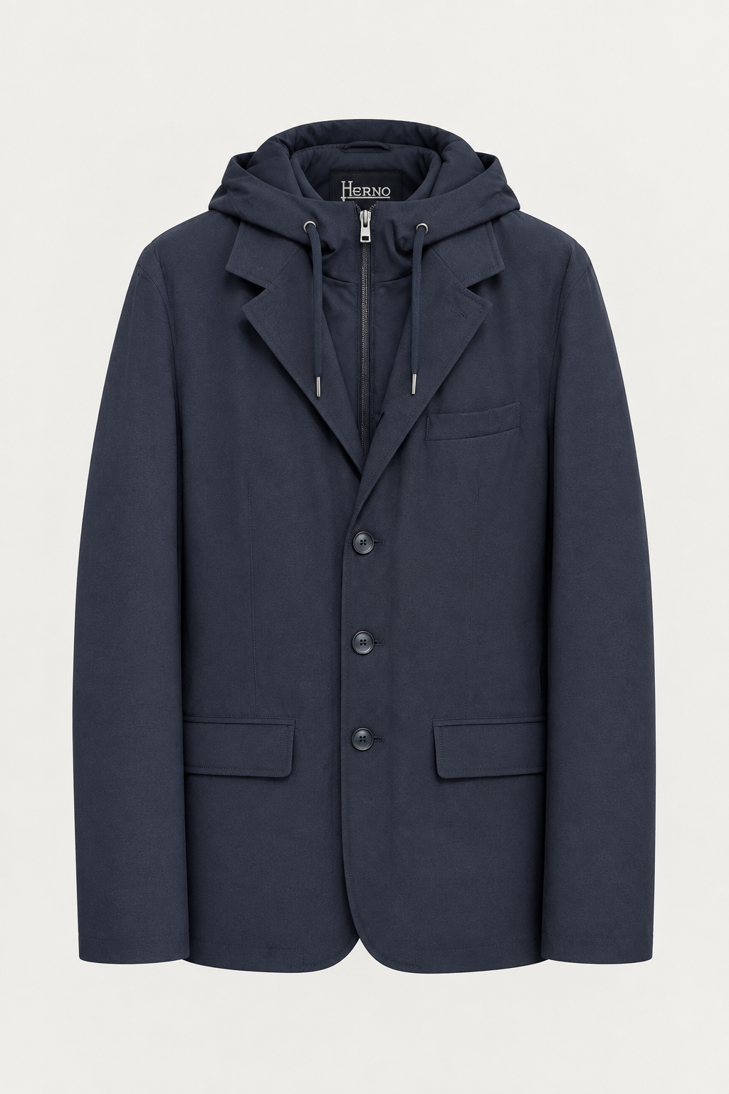 Manteau Herno bleu marine retouché