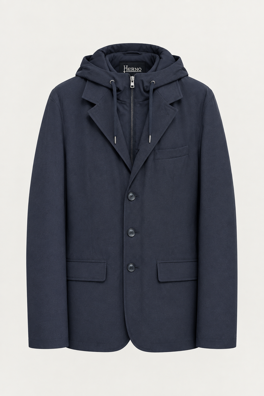 Manteau Herno bleu marine retouché