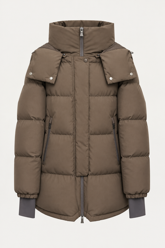 Manteau Herno PI002047D marron retouché