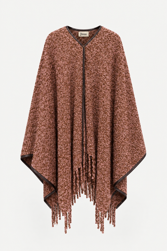 Manteau Herno rose et marron retouché