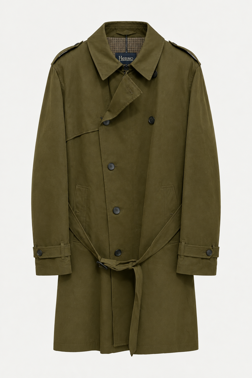 Manteau Herno vert militaire retouché