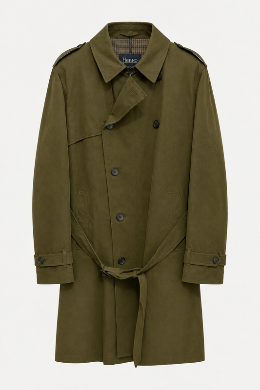 Manteau Herno vert militaire retouché
