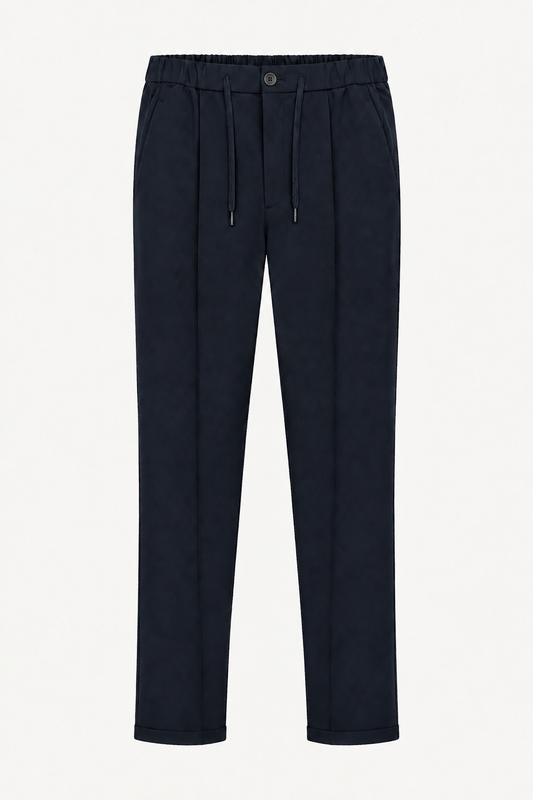 Pantalon Herno bleu, ceinture sans les éléments clairs