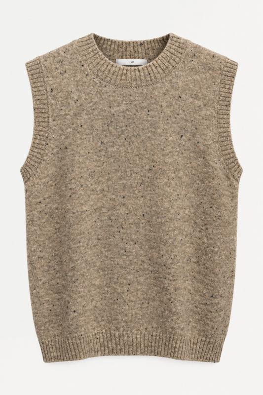Pull Gran Sasso col rond 23260 beige retouché