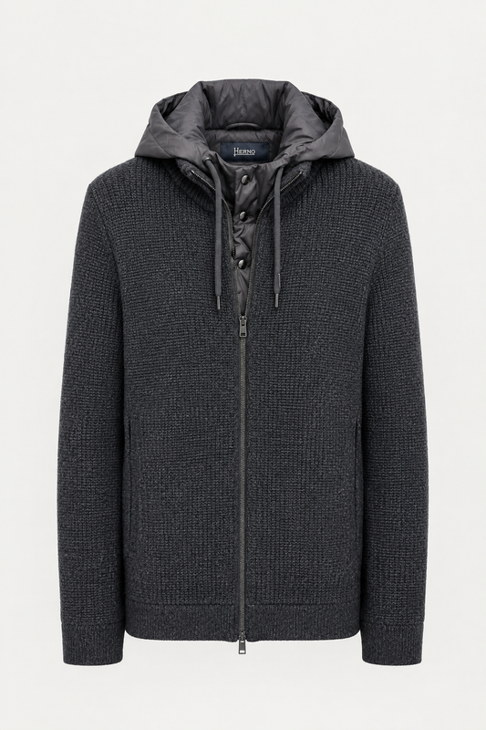 Veste Herno gris foncé retouchée